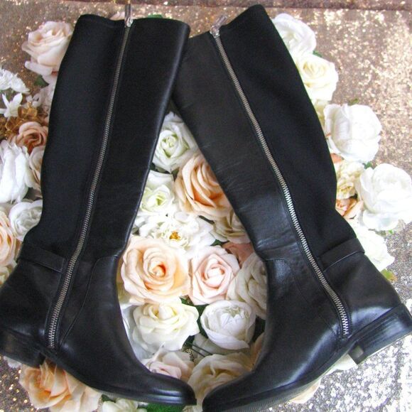 Michael kors black leather knee high boots 5.5 - Picture 4 of 10